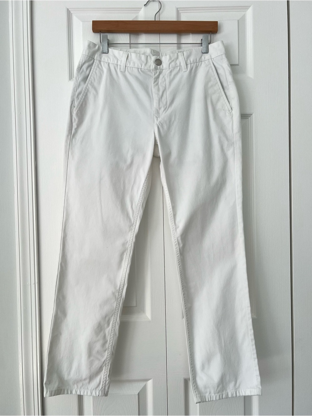 Bonobos Men’s Slim Fit White 100% Cotton Chino Pants 32x30 Actual 33x28.5